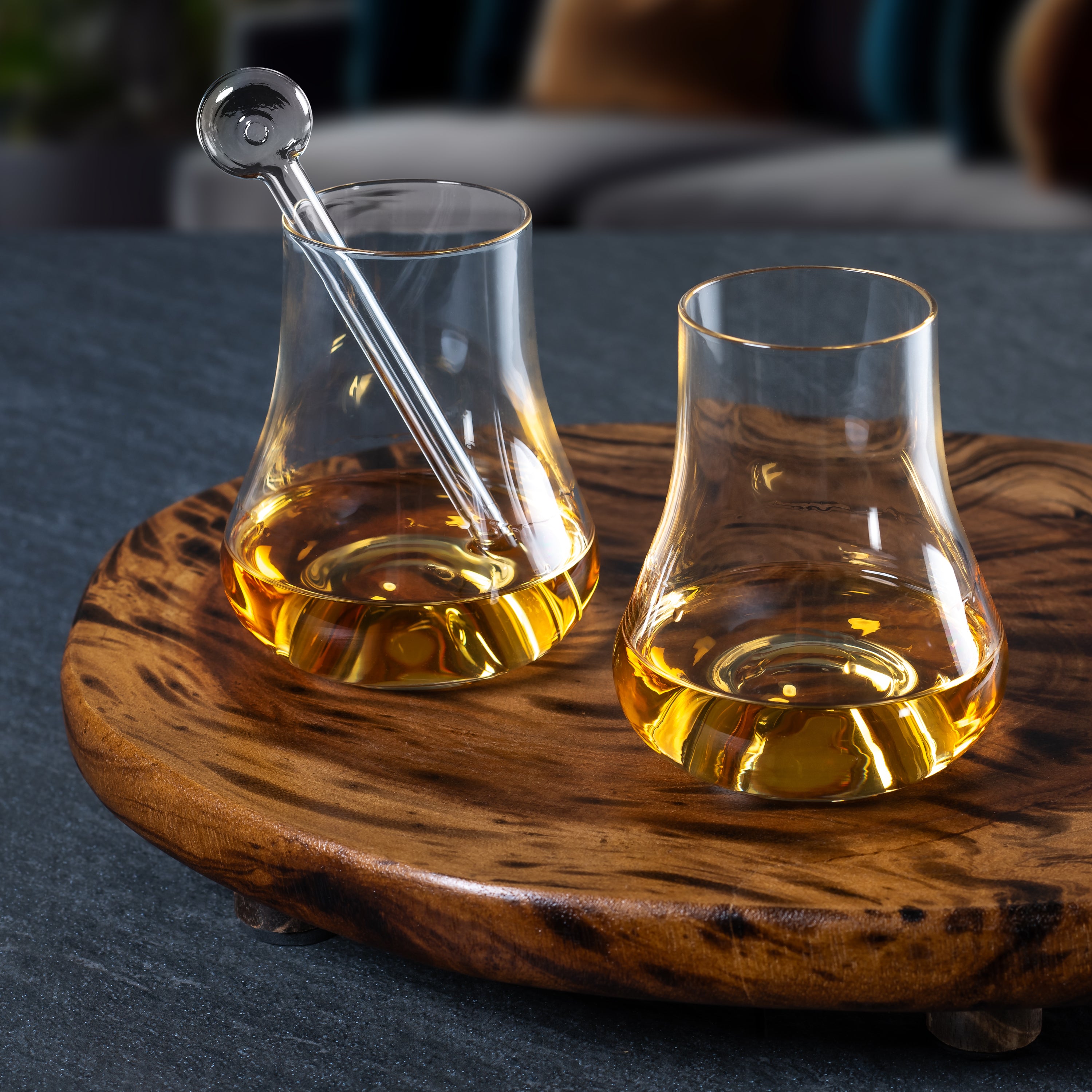 Whiskey Snifter Glasses with Water Dropper